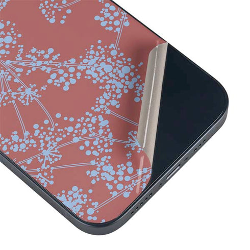 Airy Blue Floral iPhone 14 Plus Skin